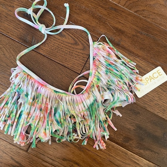 L*Space De Janeiro Audrey Fringe Bikini Top Multi - Picture 4 of 7